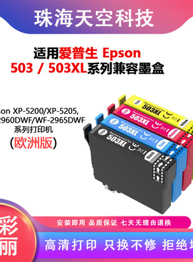 适用爱普生T503XL 墨盒XP-5200/XP-5205 WF-2960DWF/WF-2965DWF