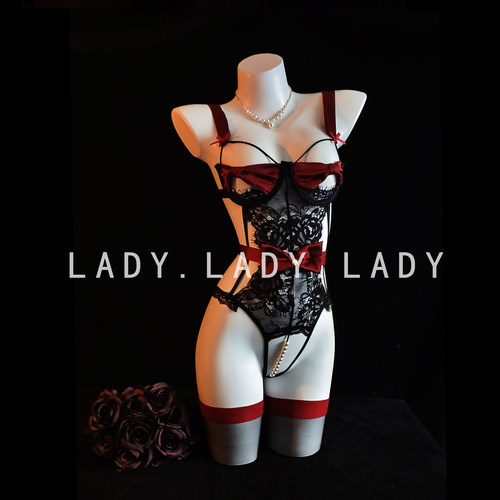 Lady内衣性感小胸制服蕾丝连体衣纯欲战袍睡衣诱惑装趣情qqny女