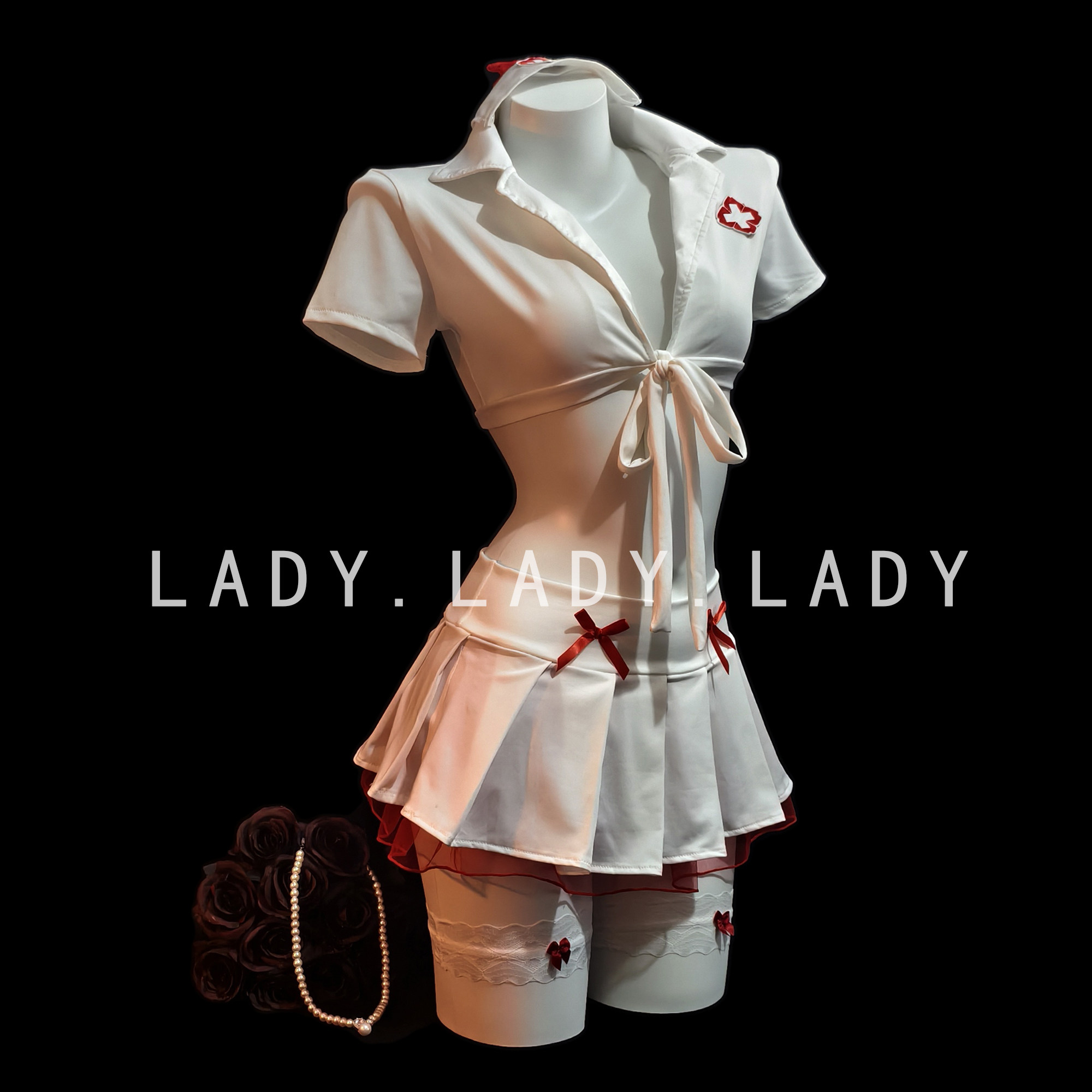 Lady性感睡衣护士cos装制服约会战袍套装扮演小护士纯欲诱惑qqny