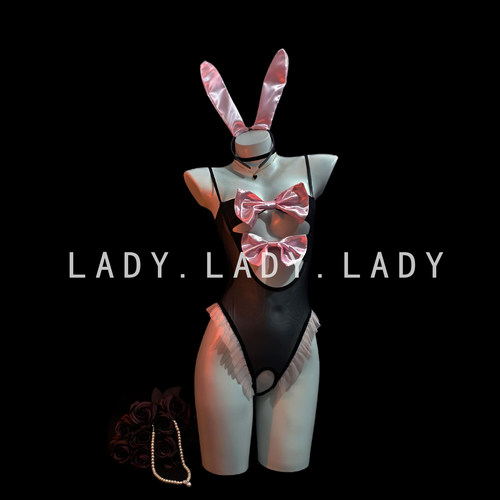 Lady可爱兔女郎cos连体衣性感制服套装情调内衣纯欲睡衣配件qqny
