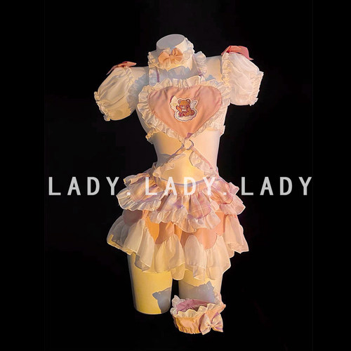Lady内衣性感睡衣小胸战袍爱心洛丽塔cos制服套装趣情qqny纯欲女