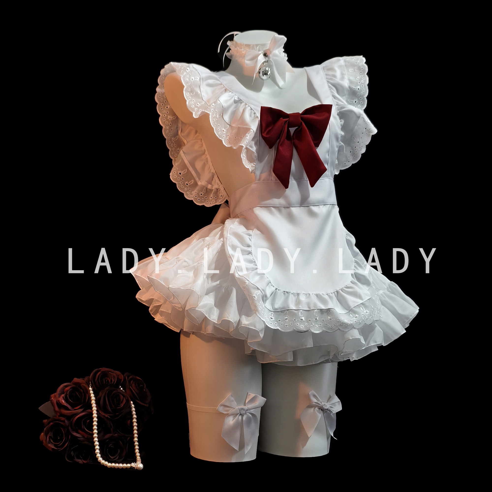 Lady白色甜美女仆cos装战袍情调纯欲甜趣味制服睡衣性感qqny内衣