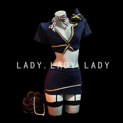 Lady性感空姐cos制服套装职业成熟御姐辣妹睡衣纯欲女警qqny内衣