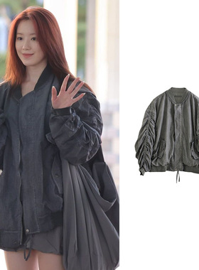 韩国小众localmansion叶舒华同款水洗unisex尼龙棒球服夹克外套潮