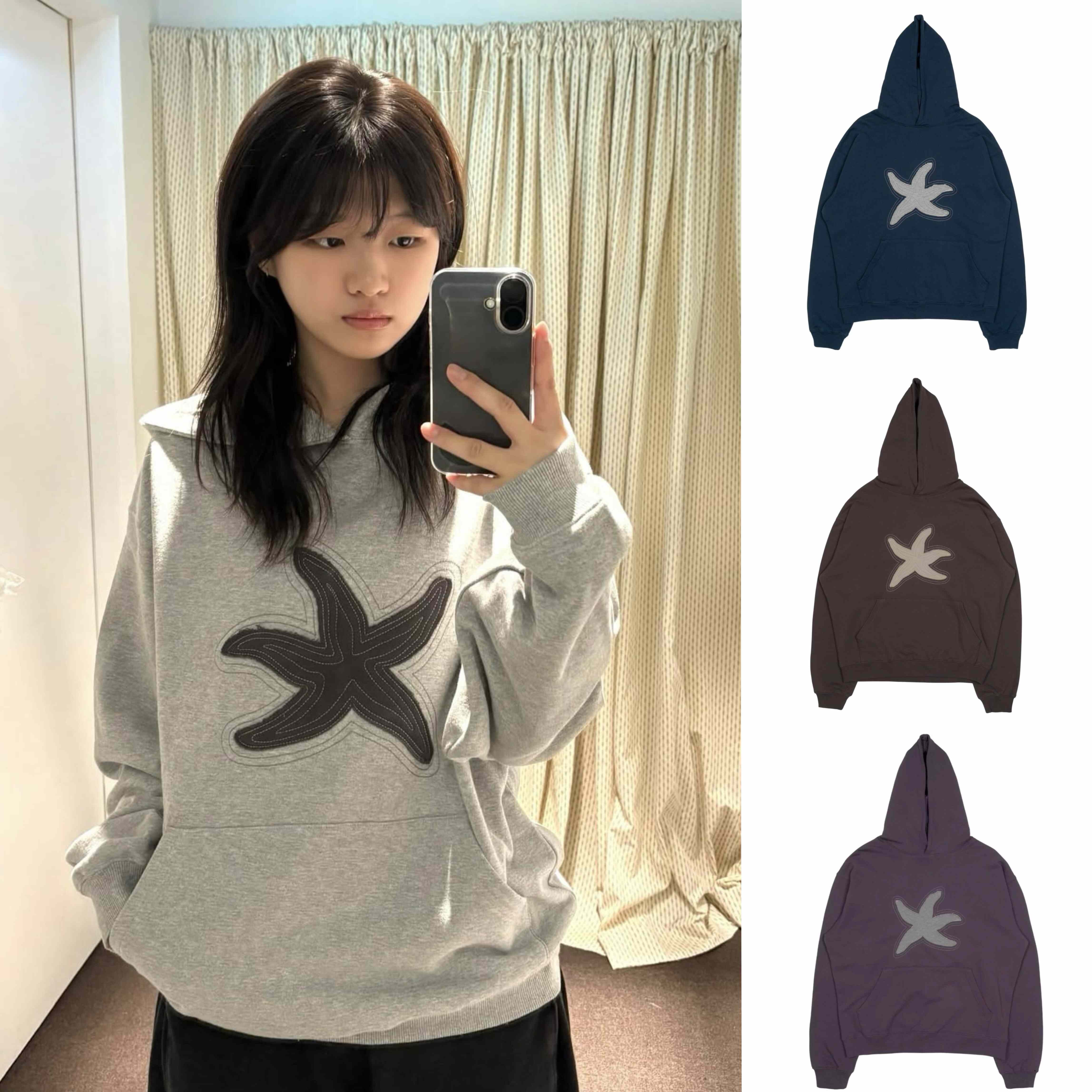 THECLODESTMOMENT海星连帽卫衣