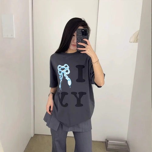 现货！韩国OPENYY联名蛇年限定韩版宽松印花圆领短袖t恤男女上衣