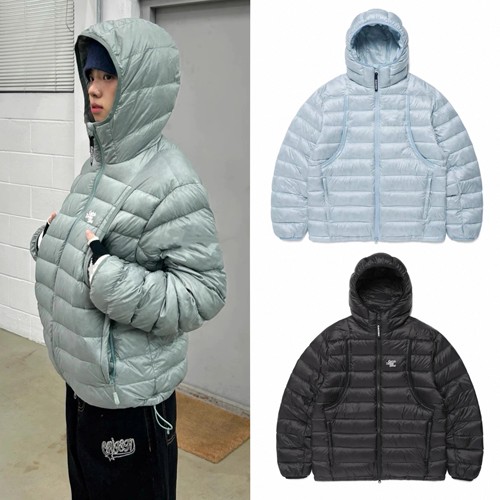 cavish字母刺绣羽绒服外套男女潮