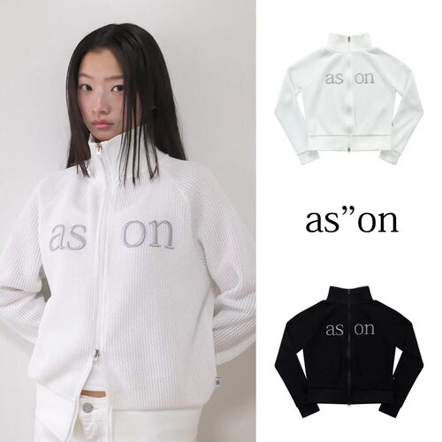 ason字母刺绣立领薄款开衫外套女