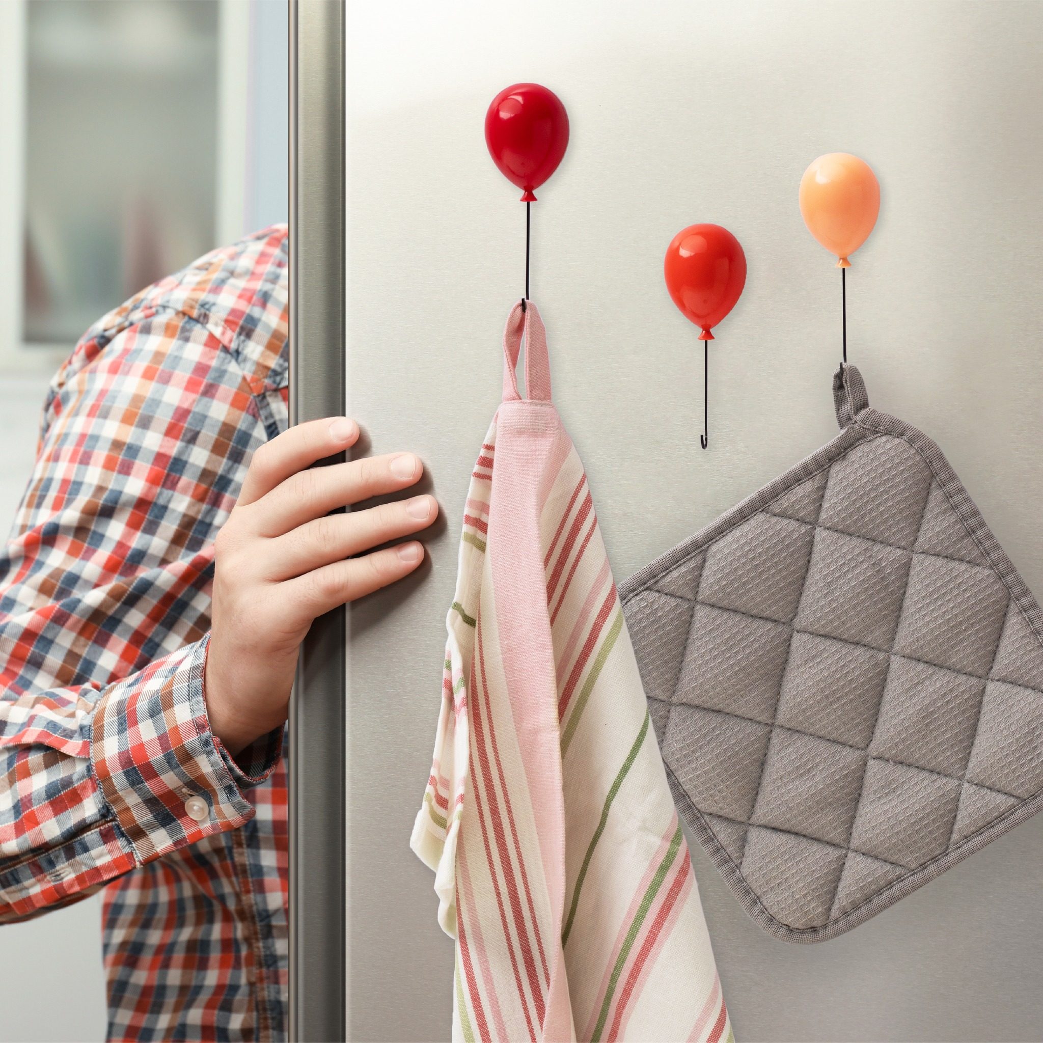 Peleg Design 气球冰箱贴 磁吸钥匙挂钩 圆球磁性双面胶抹布架