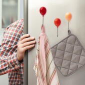 Peleg 圆球磁性双面胶抹布架 磁吸钥匙挂钩 Design 气球冰箱贴