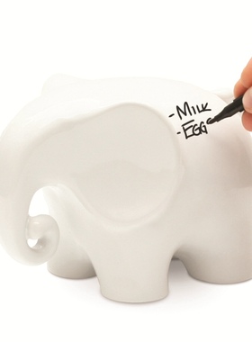 英国Luckies可擦试记事大象创意备忘录架陶瓷桌面摆件生日礼物