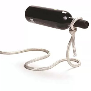 以色列Peleg 魔力悬浮酒架绳索款链条款 Wine Bottle Holder礼物