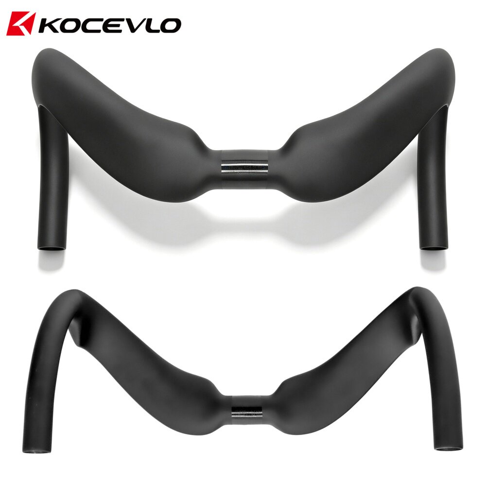 KOCEVLO超轻碳纤维破风弯把 场地车死飞公路车竞速分体把31.8mm