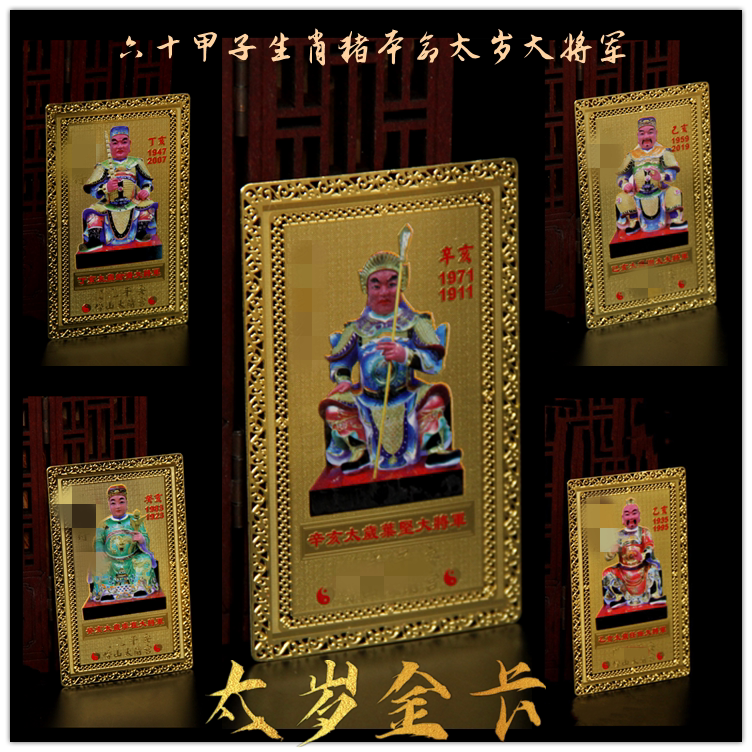 生肖属猪大将军六十甲子太岁金卡