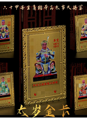 生肖属猪大将军六十甲子太岁金卡