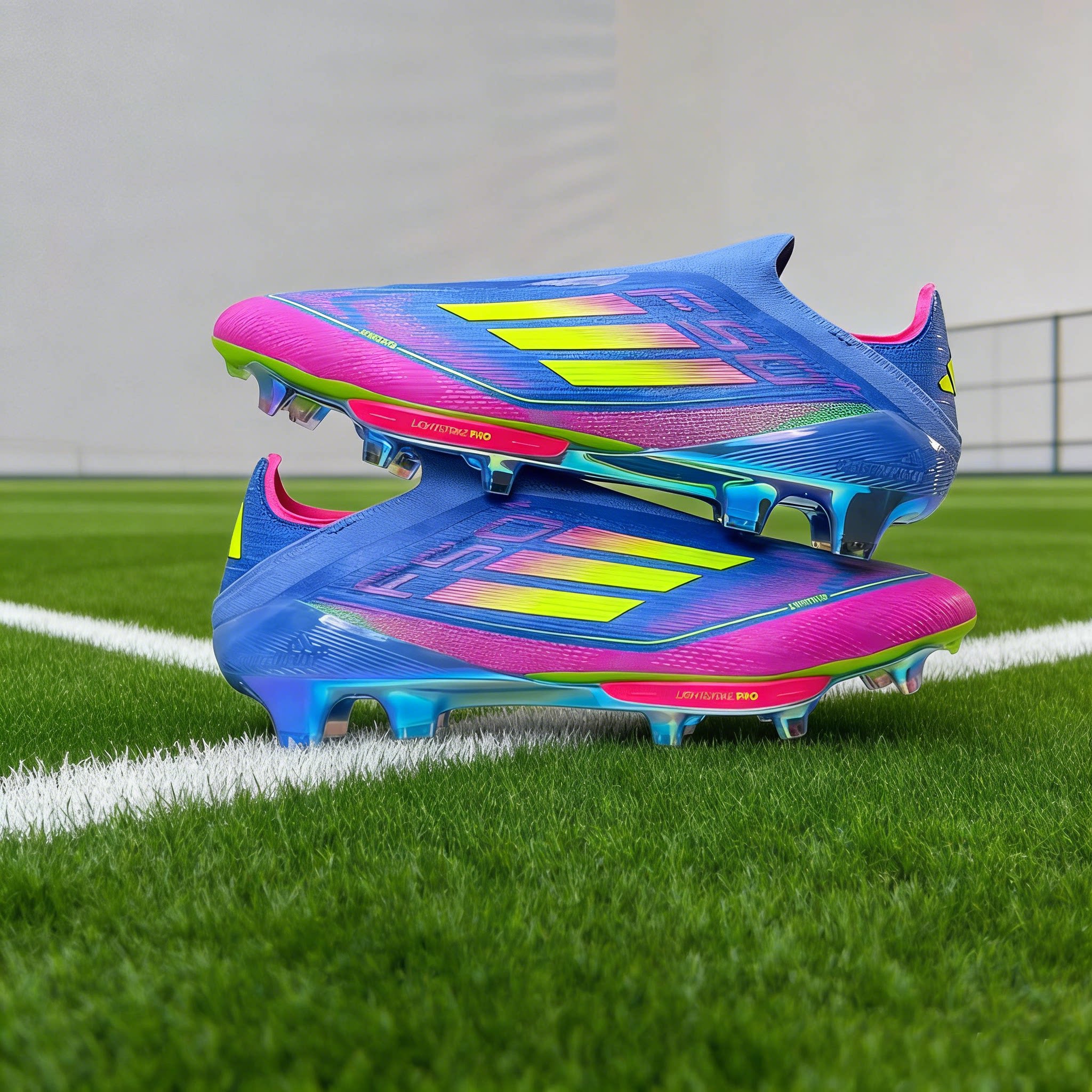 F50+超顶足球鞋内置真空气垫长钉FG成人JH6414高端比赛成人青少年