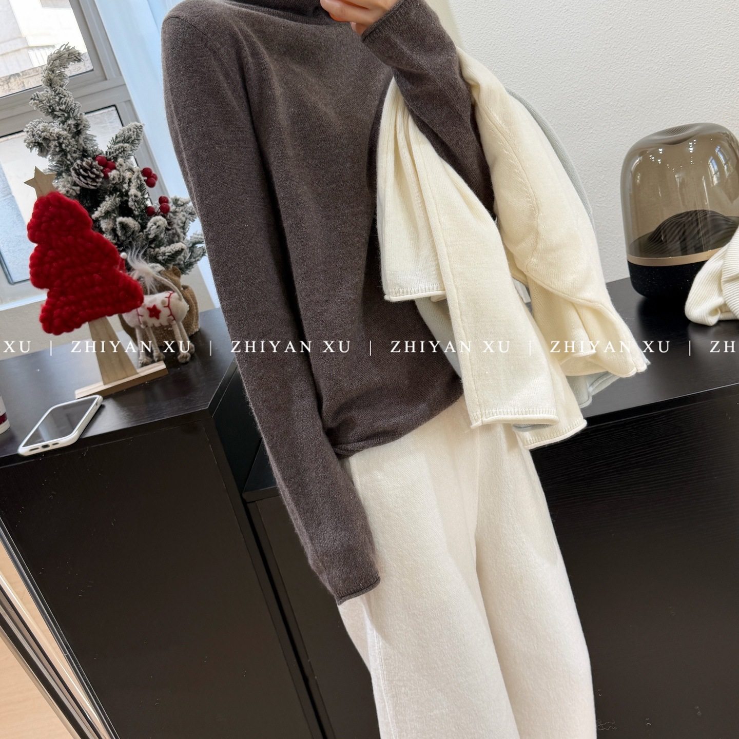 ZHIYANXU3色羊毛薄针织衫