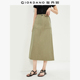 佐丹奴半身裙女装 贝壳绣口袋显瘦A字裙子女13464236 舒适纯棉半裙