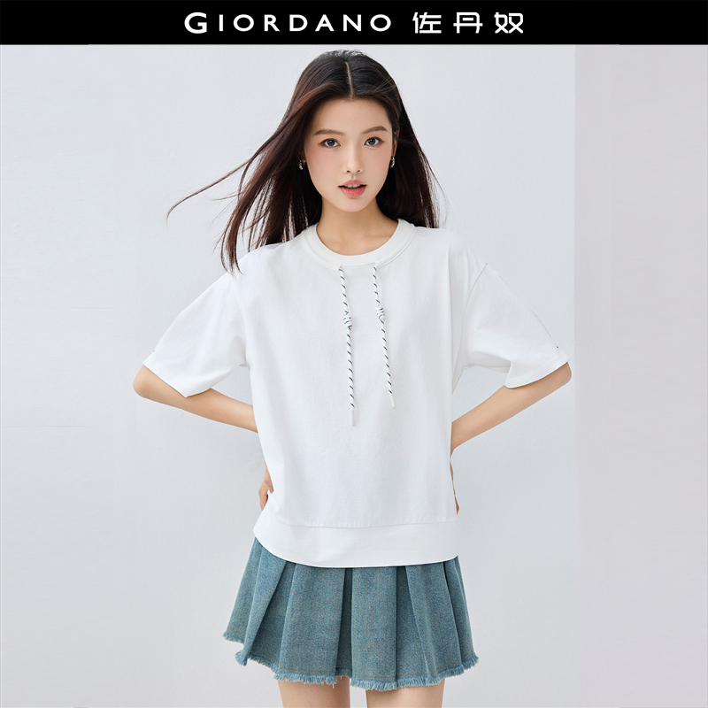 Giordano短袖常规抽绳T恤