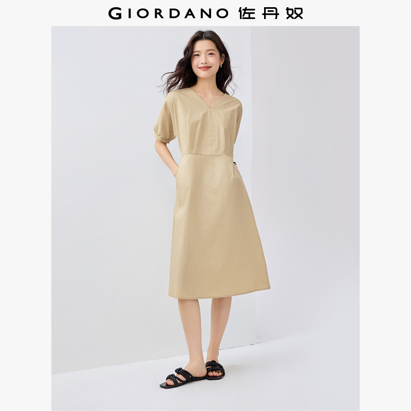 Giordano收腰裙纯棉连衣裙