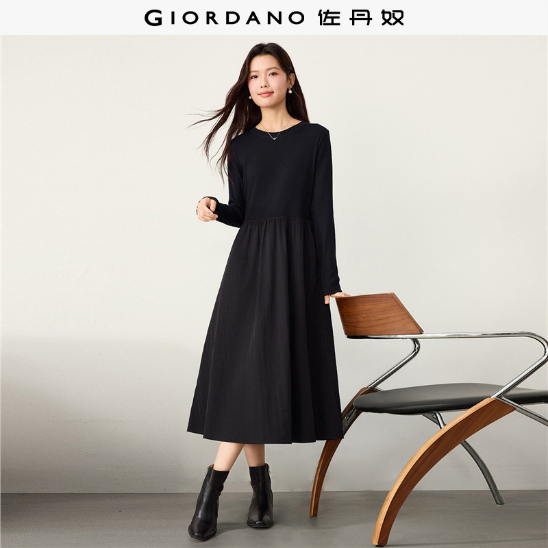 Giordano/佐丹奴拼接裙连衣裙图片