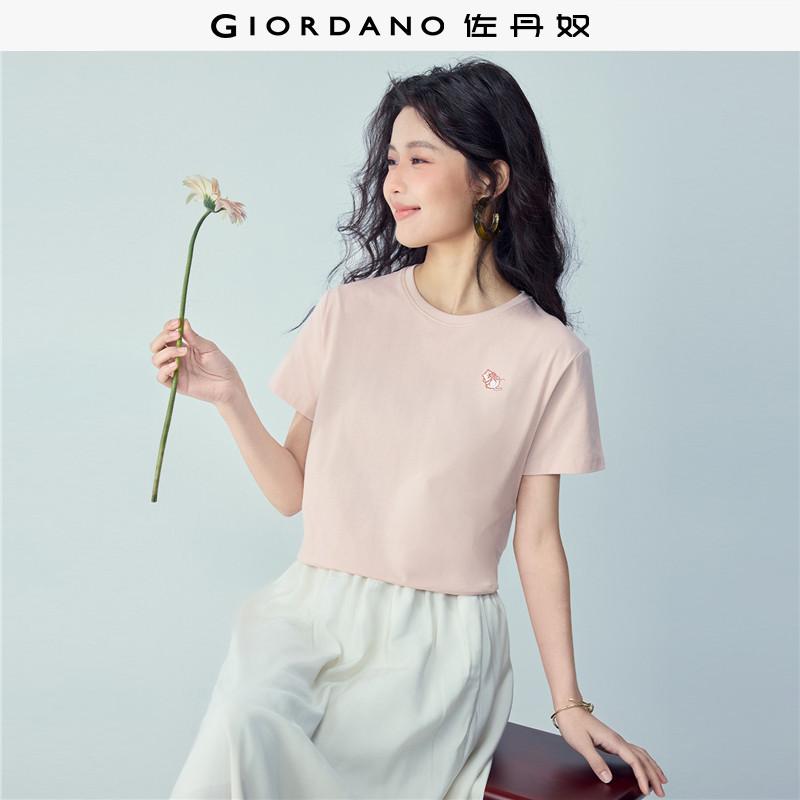Giordano/佐丹奴短袖刺绣T恤图片