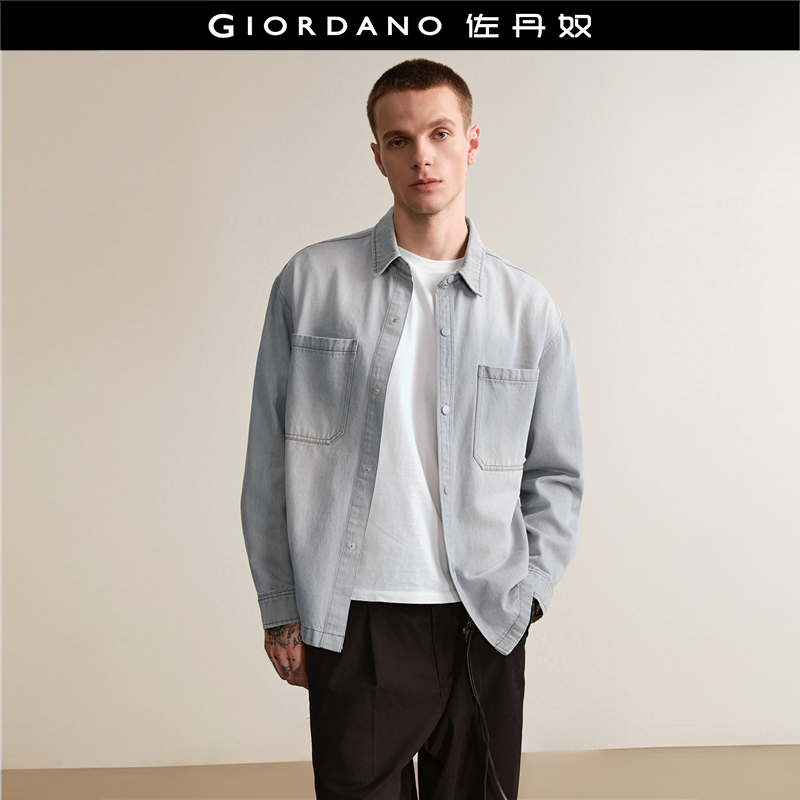 Giordano牛仔夹克外套双口袋