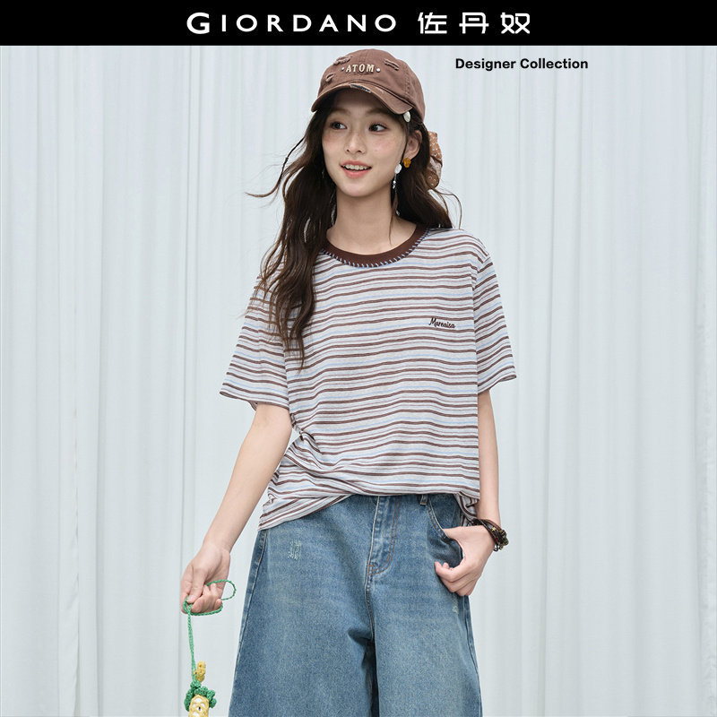 Giordano/佐丹奴短袖刺绣T恤										