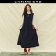 设计师款 灯芯绒圆领背心连衣裙18465829 新款 佐丹奴无袖 裙子女春季
