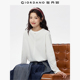 佐丹奴长袖 T恤女2026年春新款 纯棉金属标宽松圆领上衣女13325785