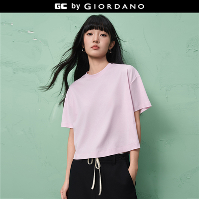 GC短袖T恤后幅开叉刺绣纯棉