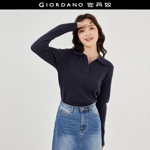 坑条面料弹力舒适 V字翻领时尚显气质