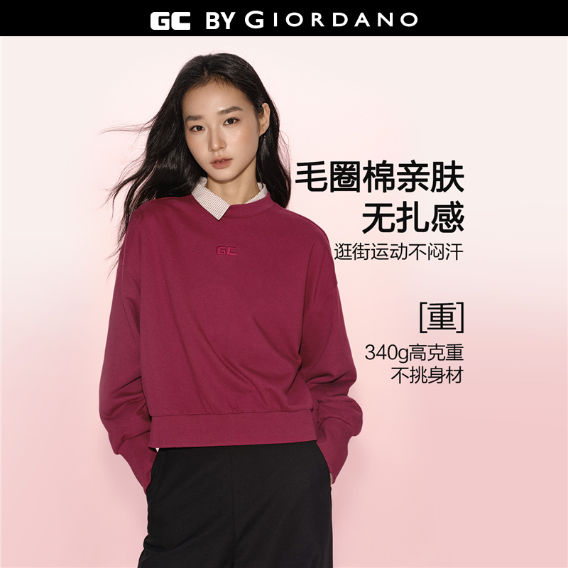 GC宽松针织刺绣套头卫衣