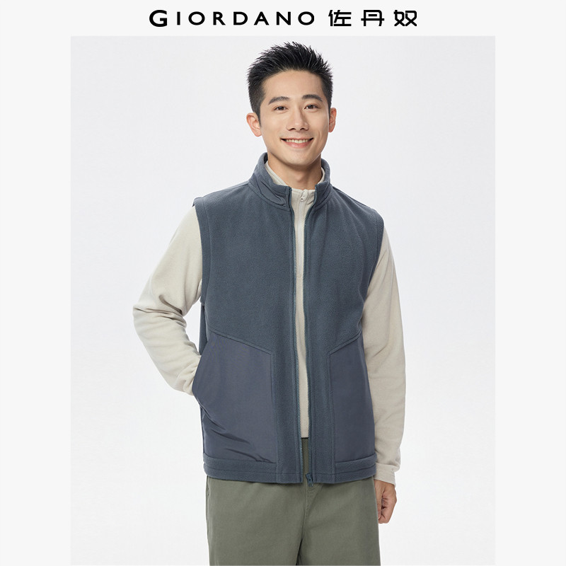 Giordano立领马甲摇粒绒外套