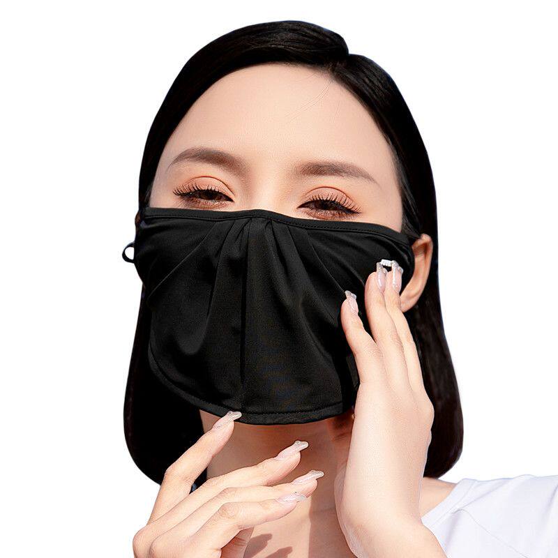 可水洗冰丝护眼角防晒口罩立体透气遮阳全脸防紫外线面罩