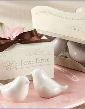 3款爱情鸟陶瓷椒盐瓶 迷你调味盒 胡椒罐 结婚回礼抽奖小礼品