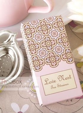 『红盒子』西式婚礼礼品 结婚抽奖游戏奖品回礼 爱情鸟滤茶器礼盒