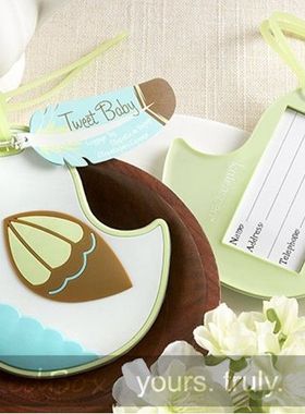 RedBox花园婚礼结婚回礼小礼品 宝宝满月庆生小礼物 小鸟行李牌