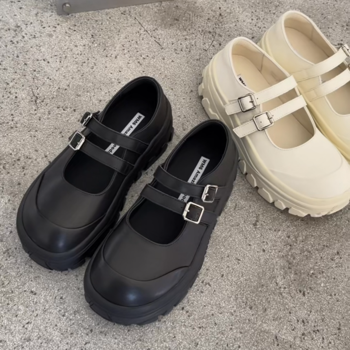 WM6欧货女鞋2026早春新款牛皮圆头双条皮带扣厚底休闲玛丽珍单鞋,女鞋,玛丽珍鞋,淘宝优惠券,粉丝福利购,淘宝优惠卷