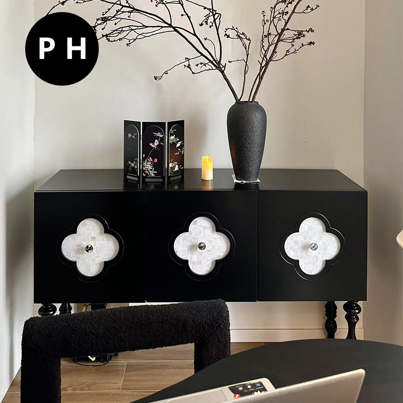 新款四叶草创意餐边柜法式复古实木储物柜餐厅多功能收纳柜玄关柜,住宅家具,餐边柜,淘宝优惠券,粉丝福利购,淘宝优惠卷