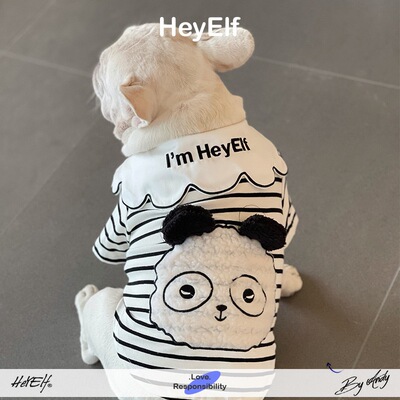 法斗巴哥衣服春秋装狗狗熊猫条纹卫衣雪纳瑞比熊西高地打底衫T恤