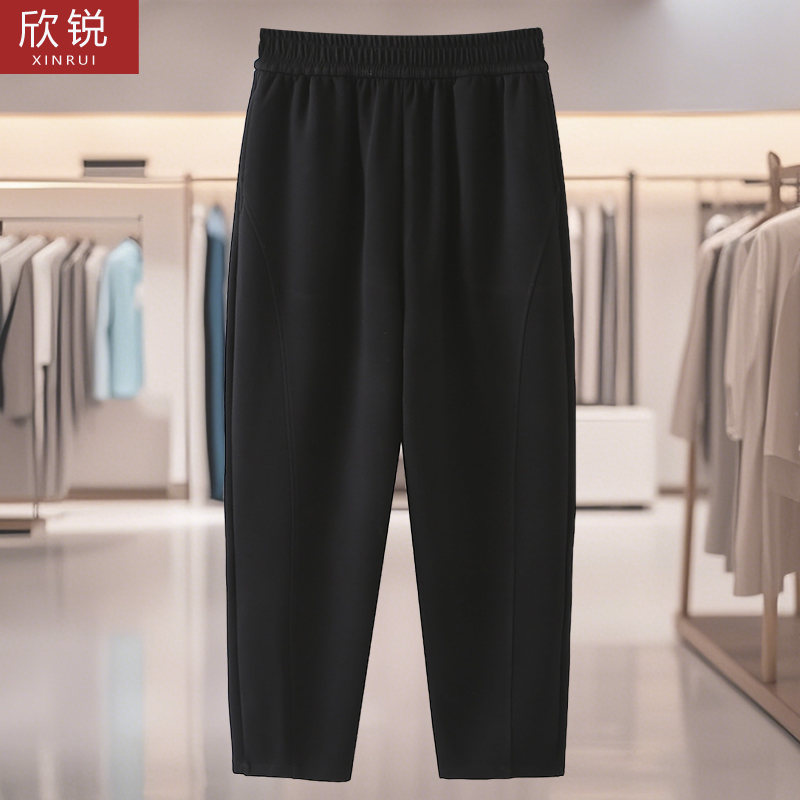 加肥加大码妈妈宽松显瘦休闲裤