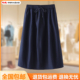 新款 胖mm大码 女装 2025夏季 遮肉显瘦抽绳松紧腰半身裙中长款 A字裙