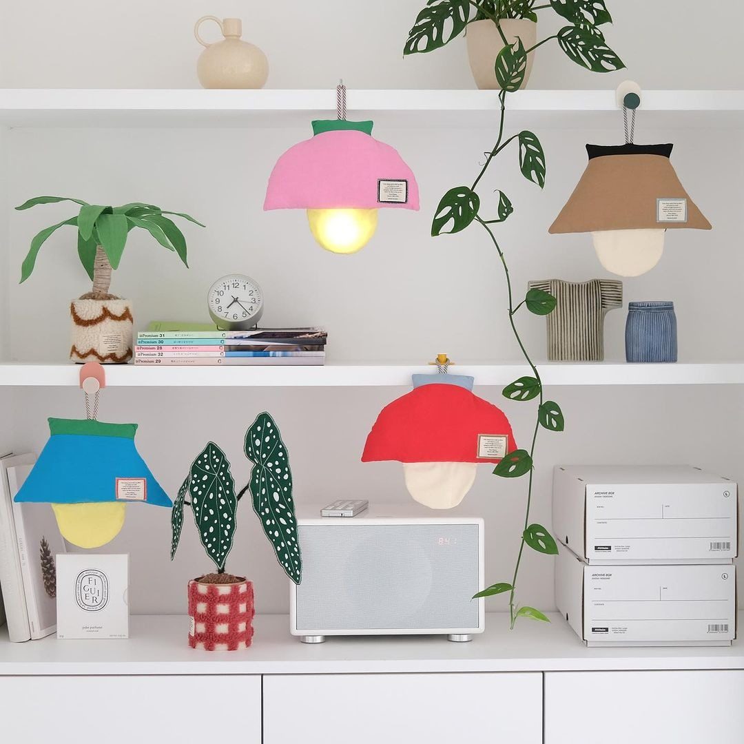 韩国ins小夜灯布艺卧室LED床头灯儿童房宿舍氛围灯蘑菇装饰挂灯,节庆用品/礼品,创意/设计灯,淘宝优惠券,粉丝福利购,淘宝优惠卷