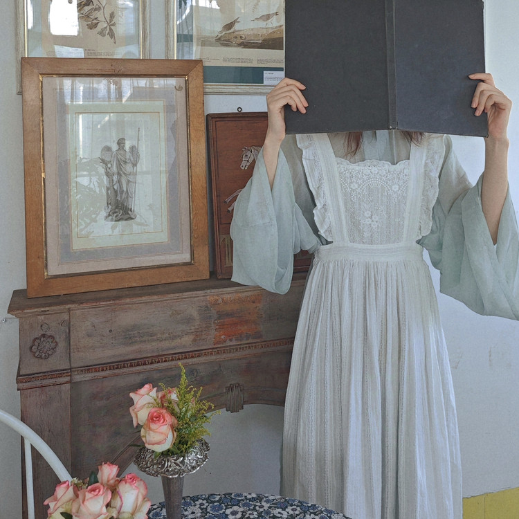 橘家工房法式复古荷叶边白色围裙lolita罩裙 INS叠穿连衣裙工作服,家庭/个人清洁工具,围裙,淘宝优惠券,粉丝福利购,淘宝优惠卷