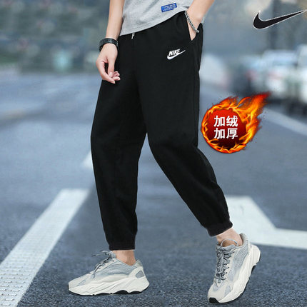 Nike耐克男士针织长裤2025夏季新款加绒加厚保暖柔软休闲运动裤子