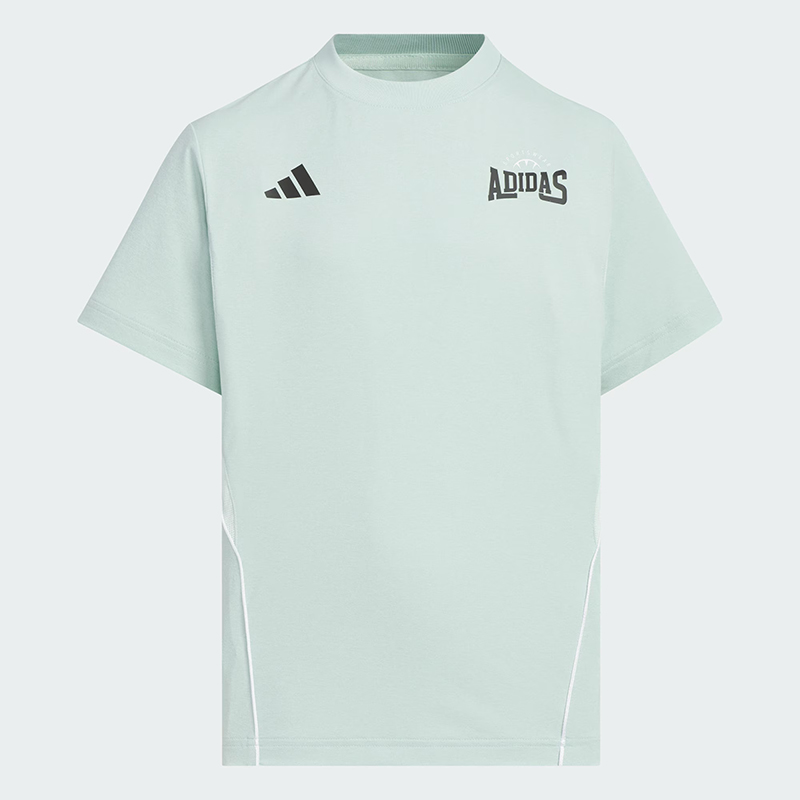 adidas阿迪达斯大童运动休闲短袖男童女鞋夏季运动T恤KC1542