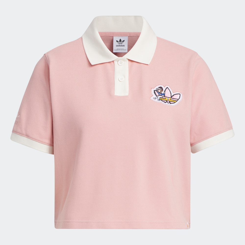 阿迪达斯（adidas）阿迪三叶草女夏季polo短袖复古运动风时