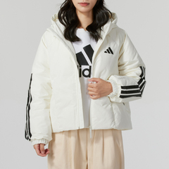 阿迪达斯女款羽绒服冬季新款短款白色鸭绒外套运动休闲保暖JG38