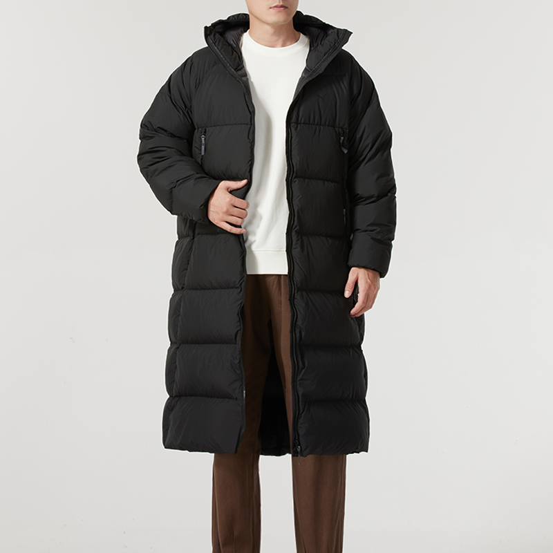 彪马男装冬季黑色连帽羽绒服防风保暖外套684116户外运动百搭